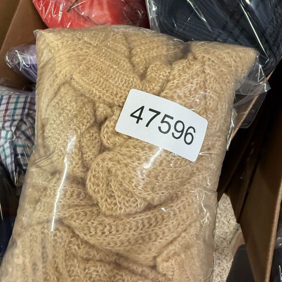 Nine West Cardigan Woen XS Beige Open Front Collared Long Sleeve Knit Wool - Picture 7 of 7